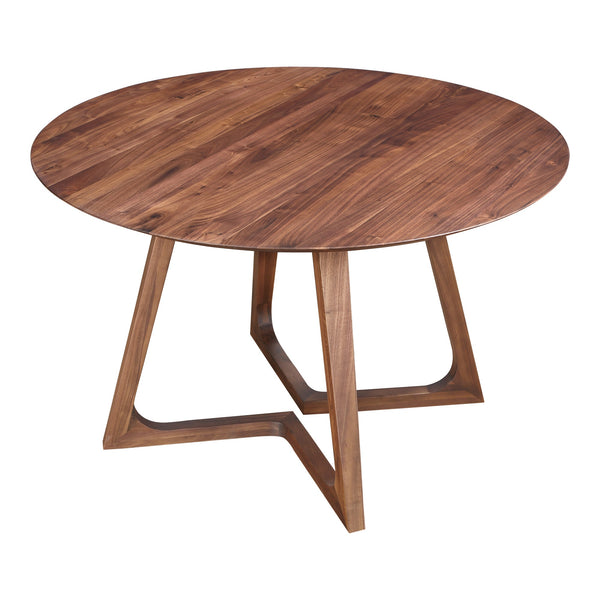 Moe's Godenza Round Dining Table in Walnut