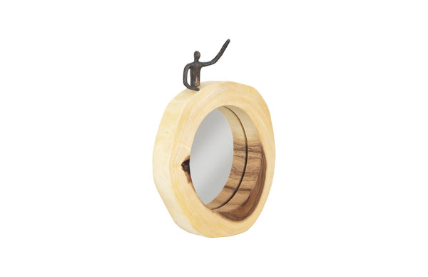 Atlas Cross Cut Mirror, Smallall, Half Man, Left