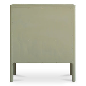 Moe's Hannah Cabinet in Green with Glass Inserts