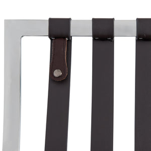 ZARA CHAIR & OTTOMAN - DARK BROWN