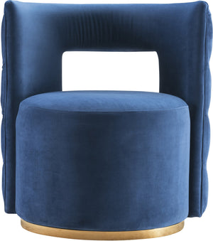 Phyllis Accent Chair In Navy Velvet
