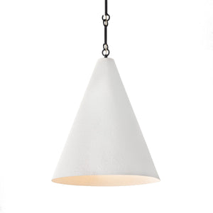 Grazia Pendant - Matte White Plaster