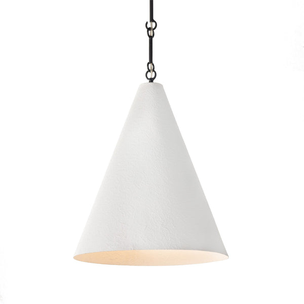 Grazia Pendant - Matte White Plaster