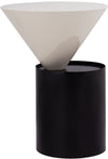 Abel End Table In White and Black
