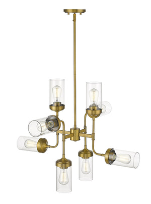 Calliope 8 Light Pendant in Foundry Brass Finish