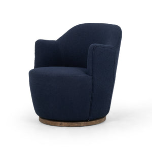 Aurora Swivel Chair In Copenhagen Indigo