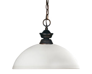 Riviera 1 Light Pendant in Olde Bronze Finish