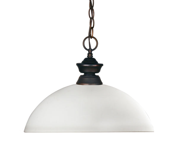 Riviera 1 Light Pendant in Olde Bronze Finish