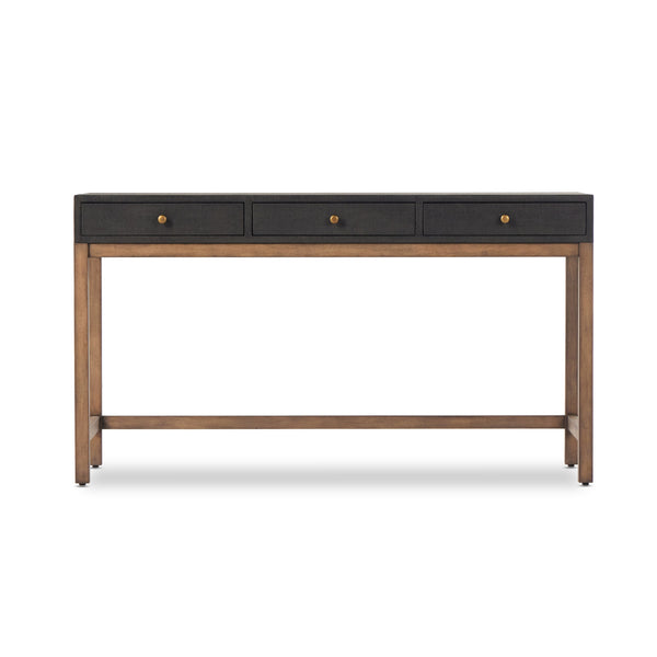 Fiona Desk In Black Raffia