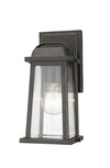 Millworks 1 Light Outdoor Wall Sconce in Oil Rubbed Bronze Finish