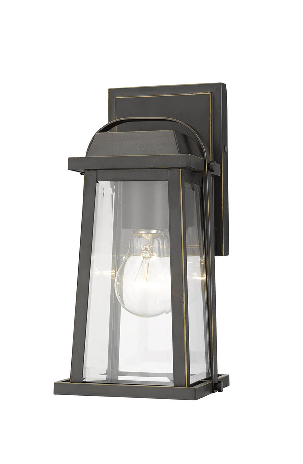 Millworks 1 Light Outdoor Wall Sconce in Oil Rubbed Bronze Finish
