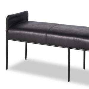 Brickel Backless Bench In Heirloom Black
