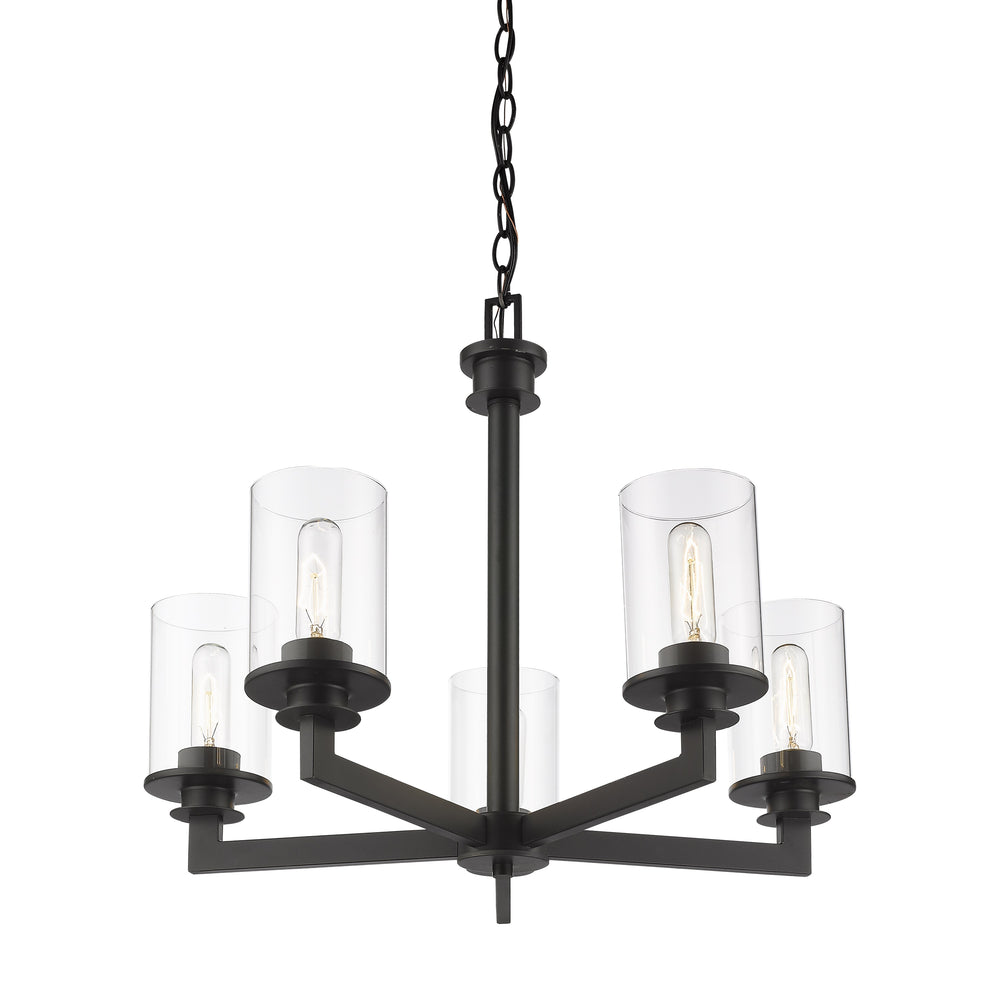 Savannah 5 Light Chandelier in Bronze Finish