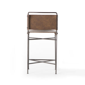 Wharton Stool In Distressed Brown In Counter