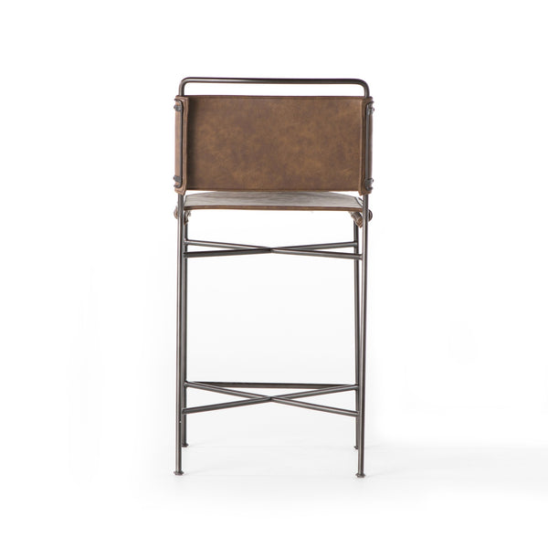 Wharton Stool In Distressed Brown In Counter