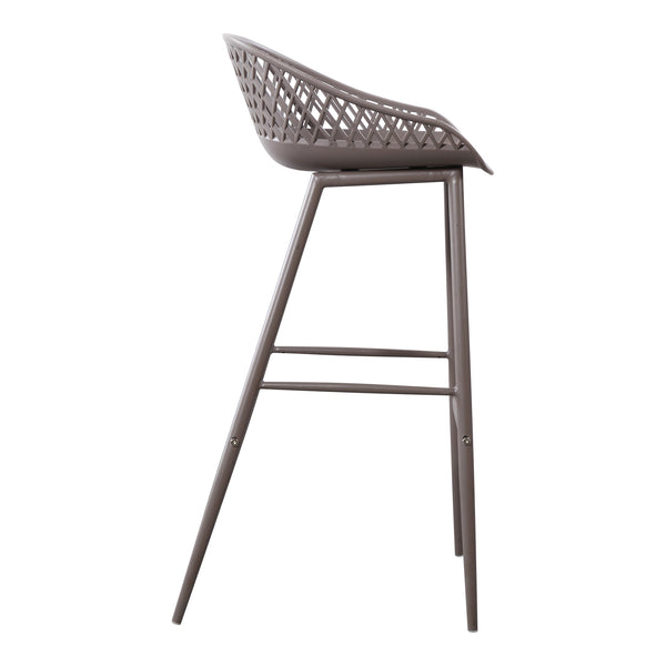 Moe's Piazza Outdoor Barstool Set of 2 in Grey
