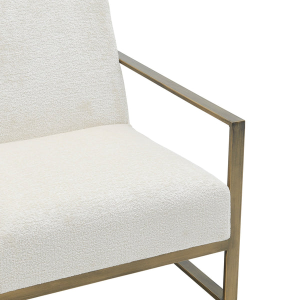 Francis Fabric Accent Arm Chair In Opus Cream