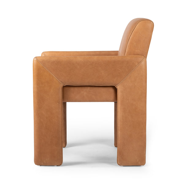 Amur Dining Armchair in Palermo Cognac