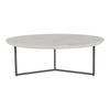 Chloe Coffee Table with Marble Top and Iron Legs
