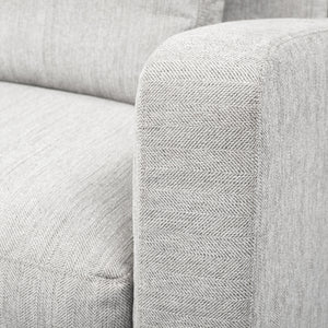 Denly II 92.5 X 38.25 X 34.5 Frost Gray Slipcover Three Seater Sofa