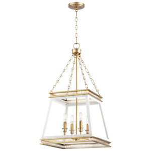 Gerard Pendant in White and Aged Brass