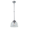 Single Clear Seeded Glass Pendant AC10050CH in Chrome