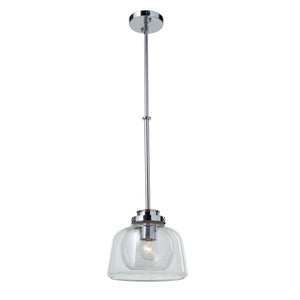 Single Clear Seeded Glass Pendant AC10050CH in Chrome