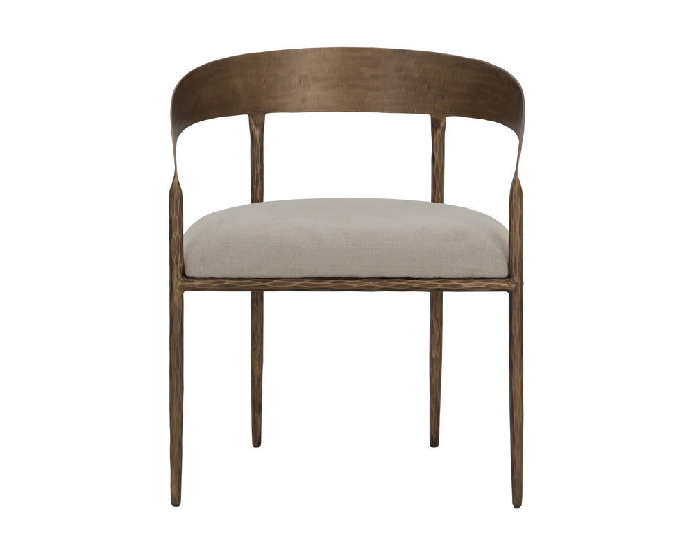 ZANATTA DINING ARMCHAIR - ZENITH TAUPE GREY