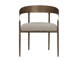 ZANATTA DINING ARMCHAIR - ZENITH TAUPE GREY