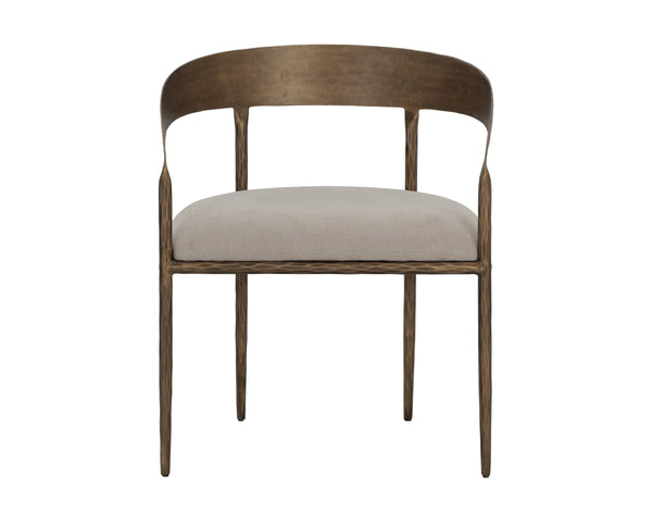 ZANATTA DINING ARMCHAIR - ZENITH TAUPE GREY
