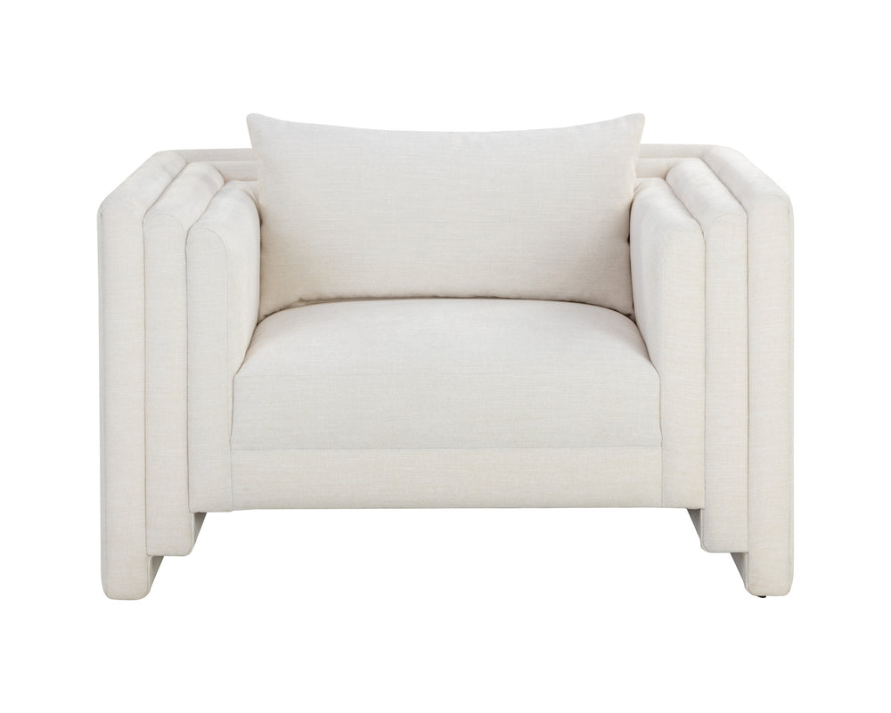 KIRA ARMCHAIR - HEATHER IVORY TWEED