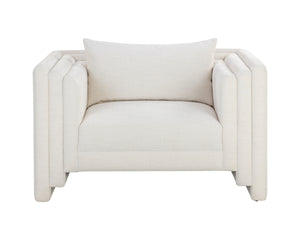KIRA ARMCHAIR - HEATHER IVORY TWEED
