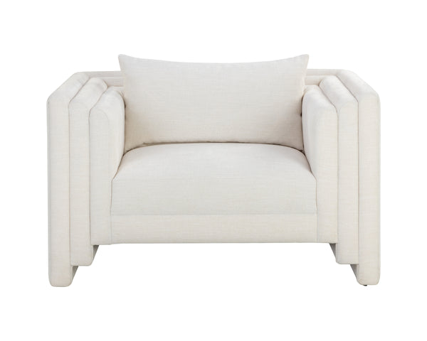 KIRA ARMCHAIR - HEATHER IVORY TWEED