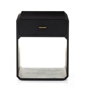 Caspian Nightstand in Black Ash Veneer