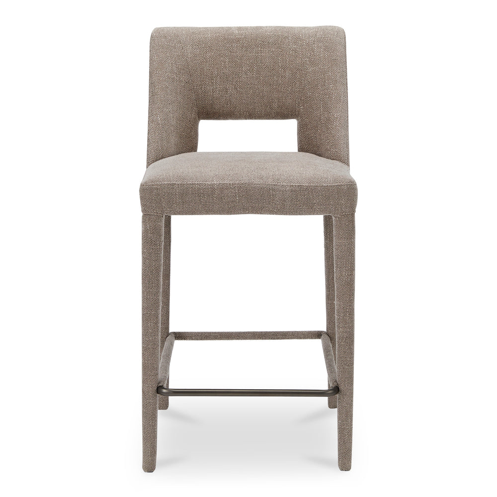 Moe's Joyce Counter Stool Light Brown Upholstered