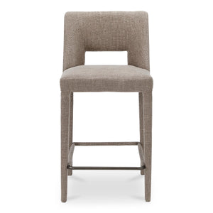 Moe's Joyce Counter Stool Light Brown Upholstered