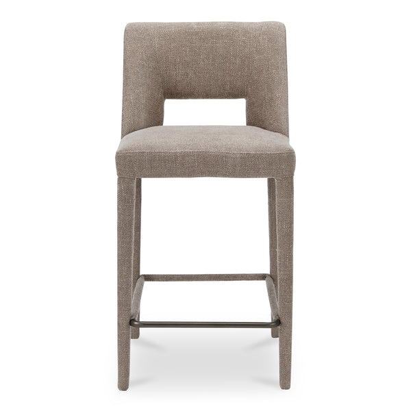 Moe's Joyce Counter Stool Light Brown Upholstered