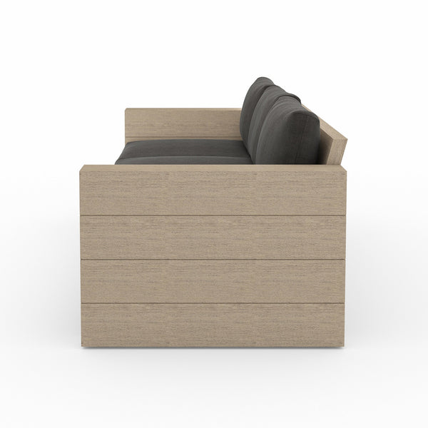 Leroy Outdoor Sofa In 96" In Brown/Charcoal