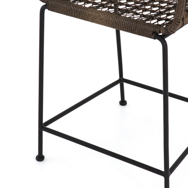 Bandera Outdoor Woven Counter Stool-Grey