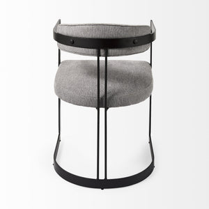 Hollyfield 20.5 x 21.3 x 29.5 Gray Fabric Seat W/ Gray Iron Frame Dining Chair