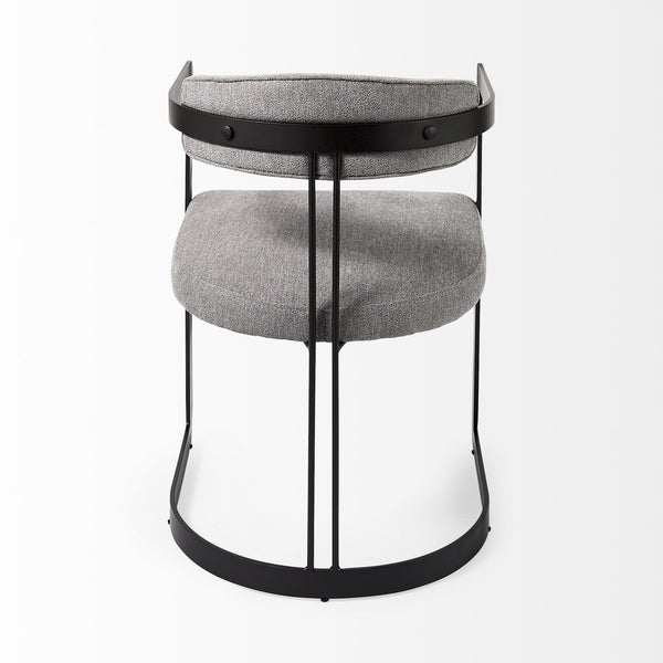 Hollyfield 20.5 x 21.3 x 29.5 Gray Fabric Seat W/ Gray Iron Frame Dining Chair