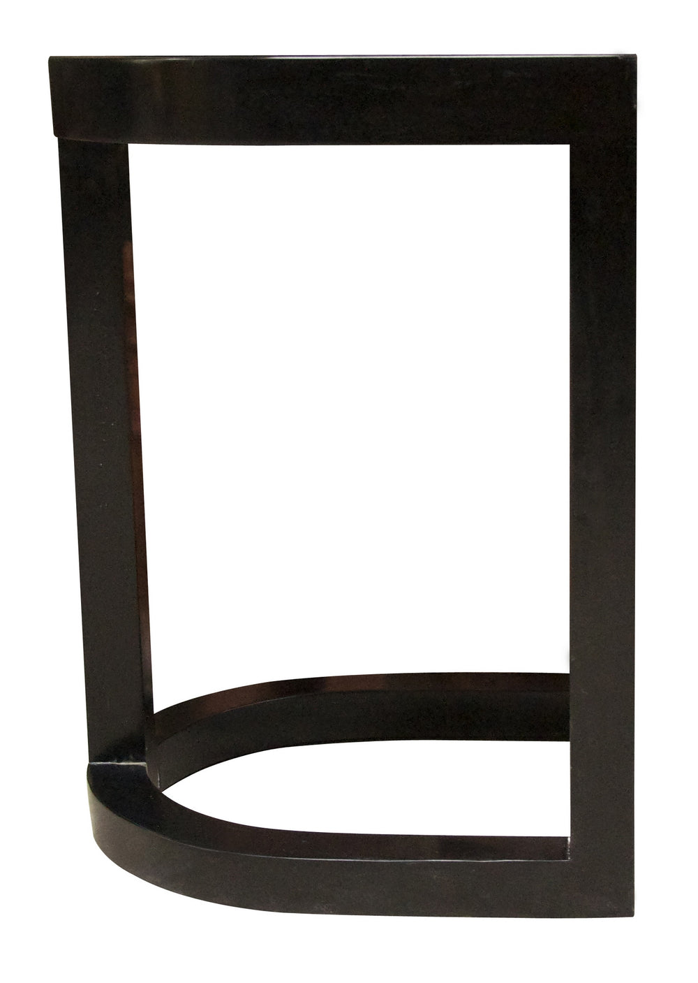 Saddle Counter Stool, Hand Rubbed Black