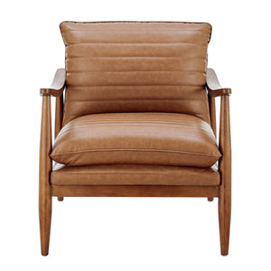 Edmond PU Accent Arm Chair, Vintage Cider