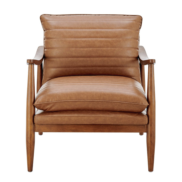 Edmond PU Accent Arm Chair, Vintage Cider