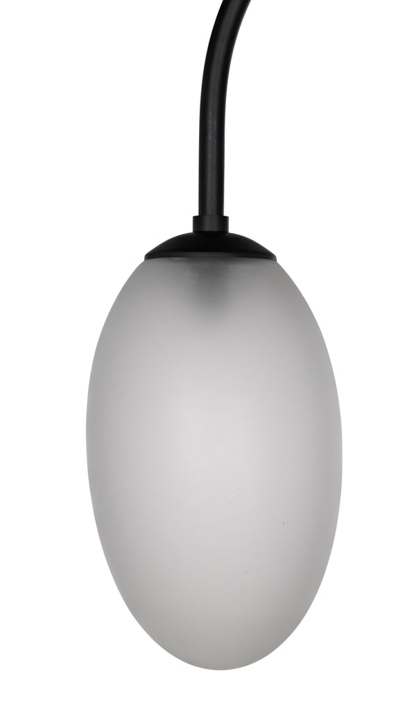 Swan Floor Lamp, Black Steel