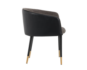 Asher Dining Chair - Sparrow Grey / Napa Black