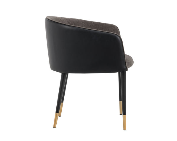 Asher Dining Chair - Sparrow Grey / Napa Black