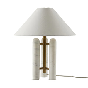 Medici Table Lamp In Chrcl And White Mrbl