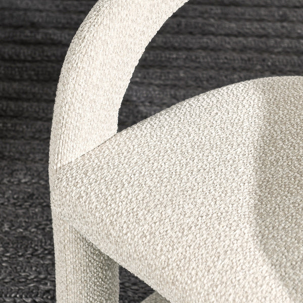 Archie Upholstered Dining Chair in Birch Cream