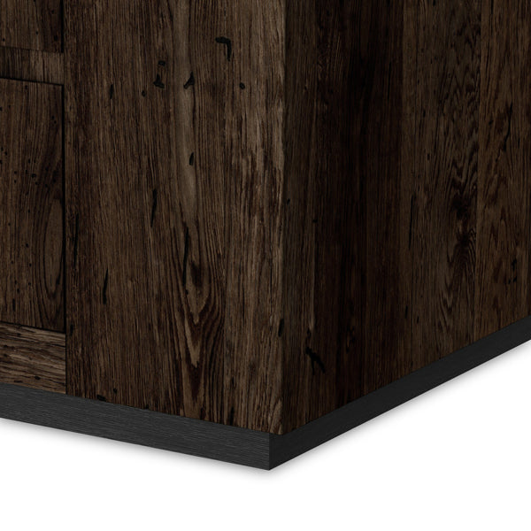Abaso 6-Drawer Dresser In Ebony Rustic Wormwood Oak